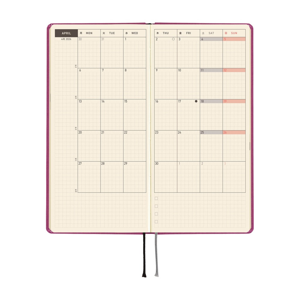 Hobonichi Techo 2026 Weeks MEGA Planner | Colors: Peony Purple | English