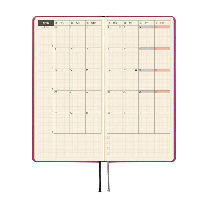 Hobonichi Techo 2026 Weeks MEGA Planner | Colors: Peony Purple | English