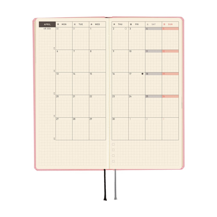Hobonichi Techo 2026 Weeks MEGA Planner | Colors: Strawberry Milk | English