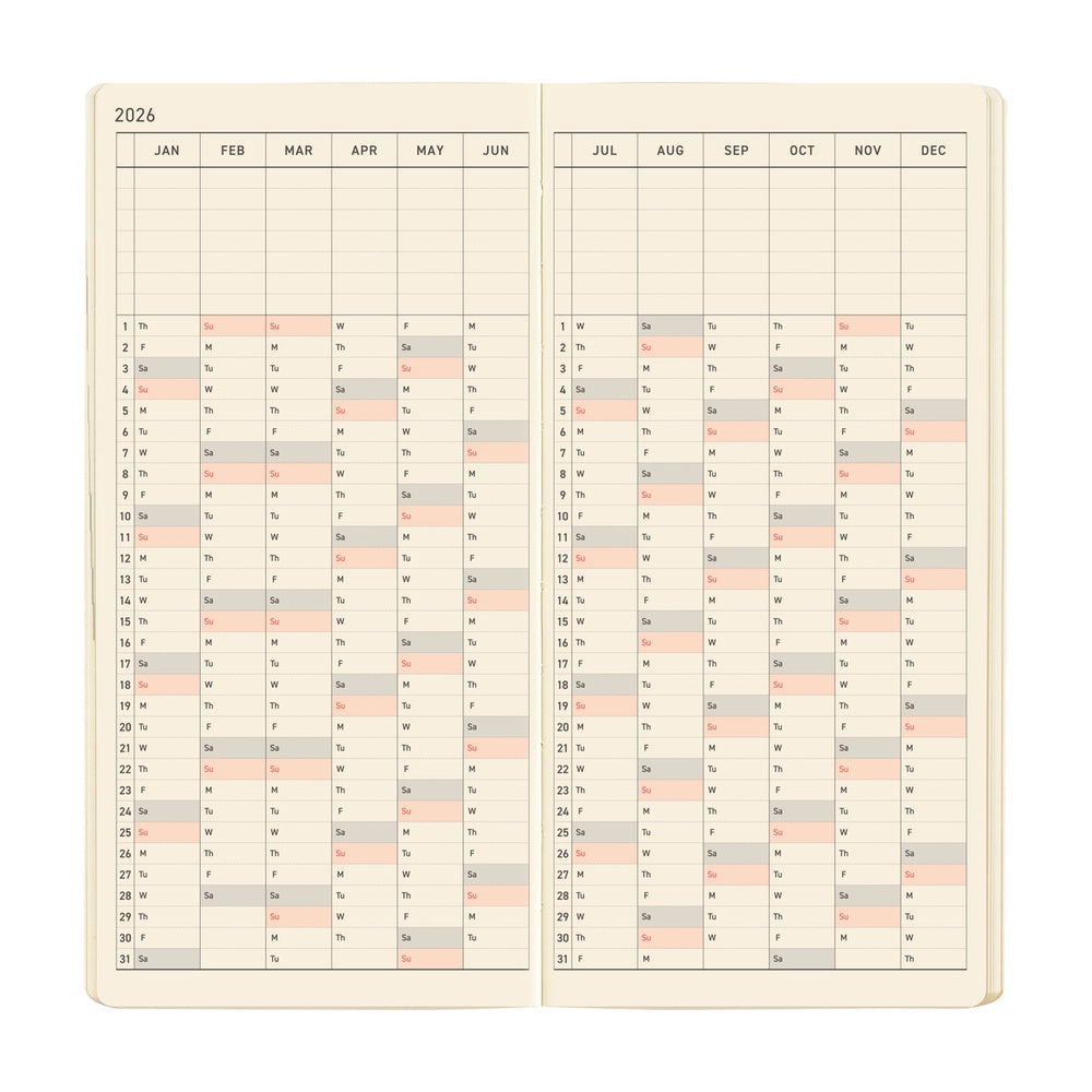 Hobonichi Techo 2026 Weeks MEGA Planner | Sneaker: Indigo Black | English