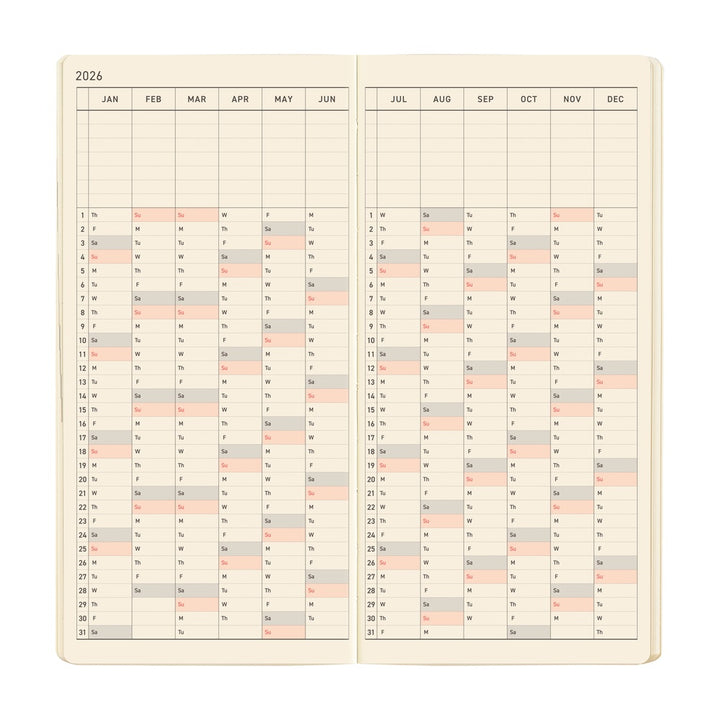 Hobonichi Techo 2026 Weeks MEGA Planner | Sneaker: Indigo Black | English