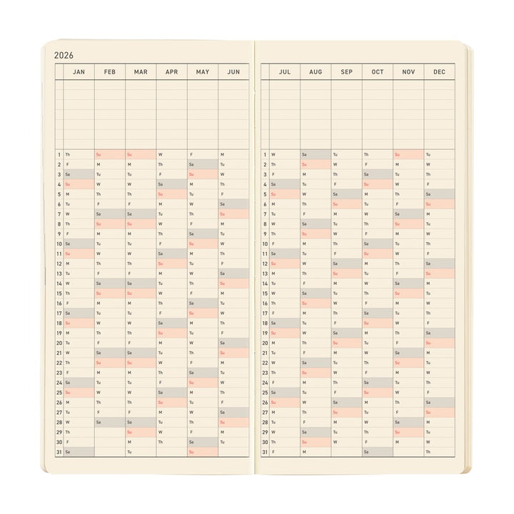 Hobonichi Techo 2026 Weeks MEGA Planner | Sneaker: Tomato Red | English