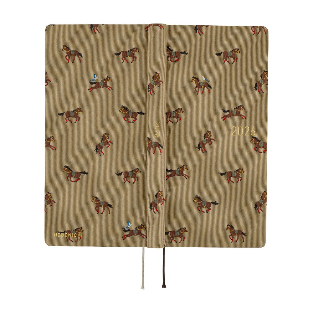 Hobonichi Techo 2026 Weeks MEGA Planner | Bow & Tie: Galloping Horses | English