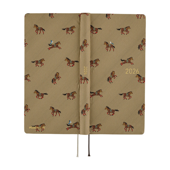 Hobonichi Techo 2026 Weeks MEGA Planner | Bow & Tie: Galloping Horses | English