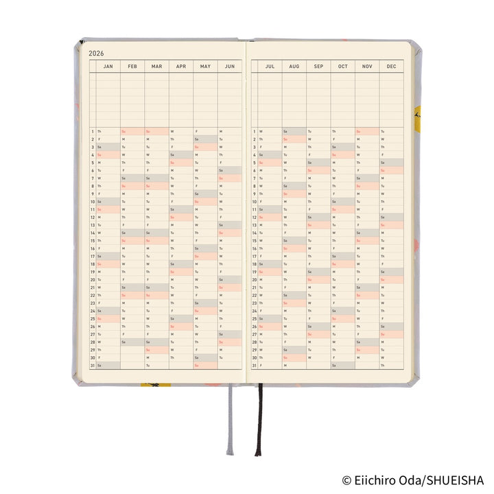 Hobonichi Techo 2026 APRIL Start Weeks Planner | ONE PIECE magazine: Hiriluk’s Cherry Blossoms | Japanese
