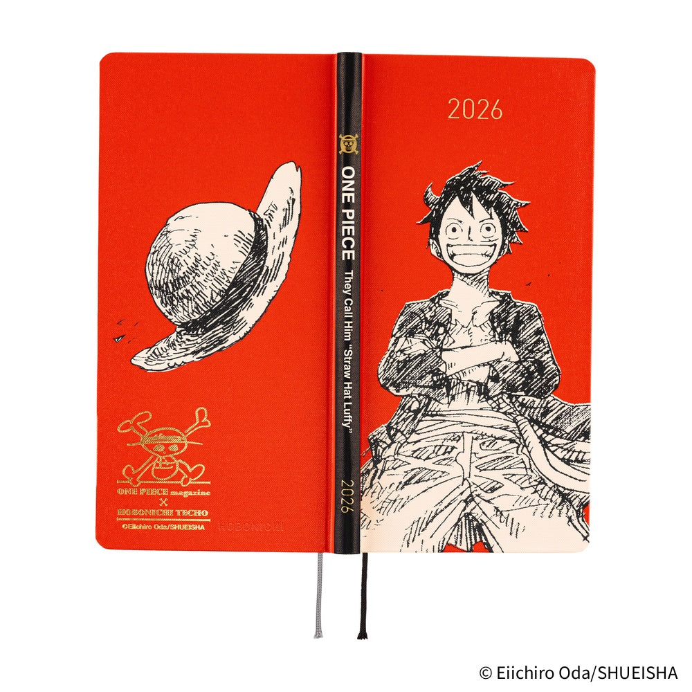 Hobonichi Techo 2026 APRIL Start Weeks Planner | ONE PIECE magazine: Straw Hat Luffy (Red) | Japanese
