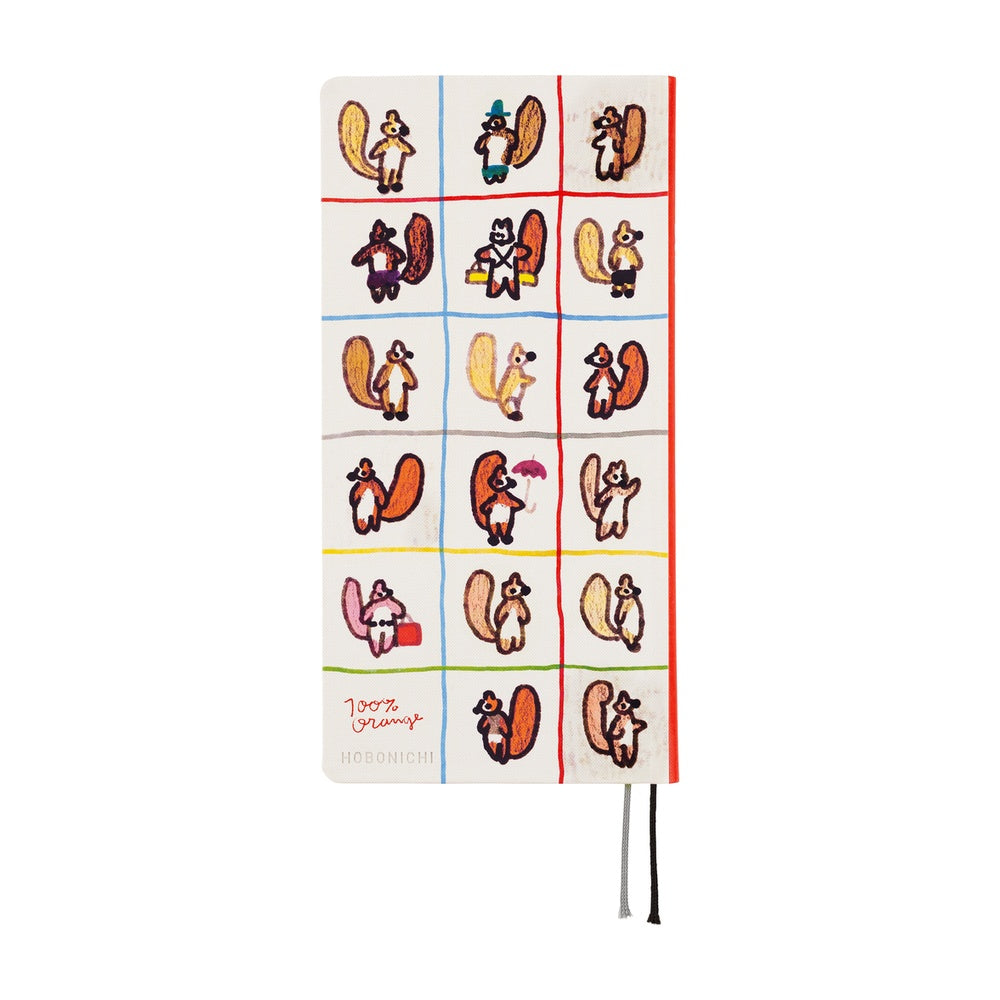 Hobonichi Techo 2026 APRIL Start Weeks Planner | 100%ORANGE: Squirrel’s Moving Day | Japanese