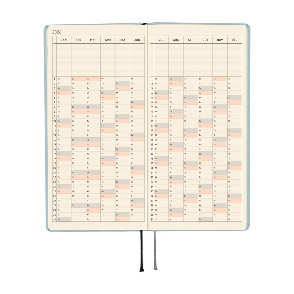 Hobonichi Techo 2026 APRIL Start Weeks Planner | Paper Series: Sky | Japanese
