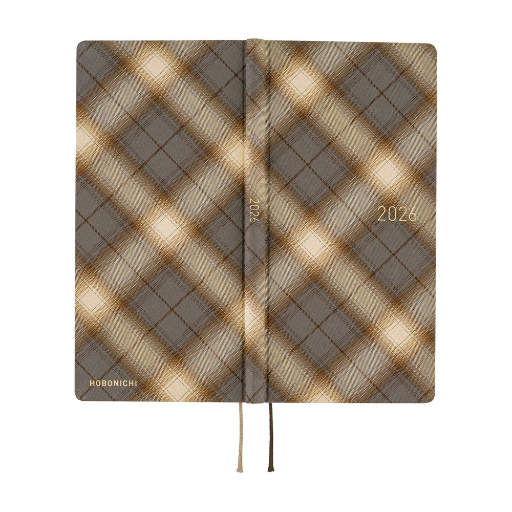 Hobonichi Techo 2026 Weeks Planner | Shirt Fabric: Foggy Plaid | English
