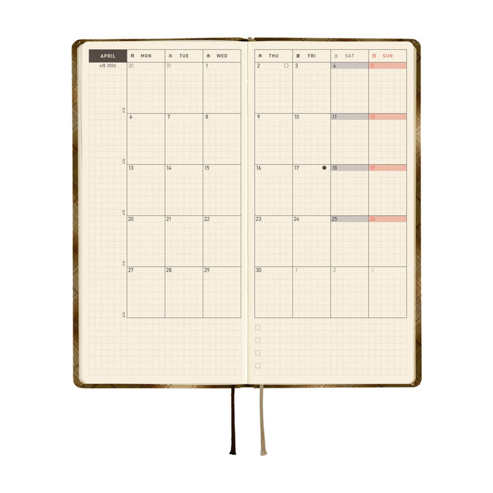 Hobonichi Techo 2026 Weeks Planner | Shirt Fabric: Foggy Plaid | English