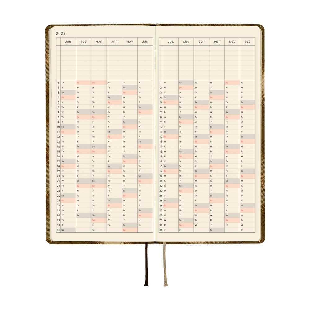 Hobonichi Techo 2026 Weeks Planner | Shirt Fabric: Foggy Plaid | English