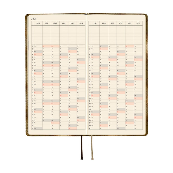 Hobonichi Techo 2026 Weeks Planner | Shirt Fabric: Foggy Plaid | English
