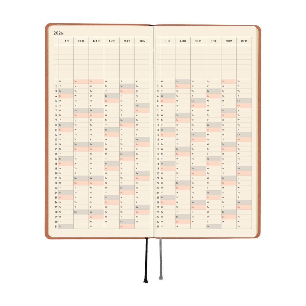 Hobonichi Techo 2026 Weeks Planner | Smooth: Milk Cocoa | English
