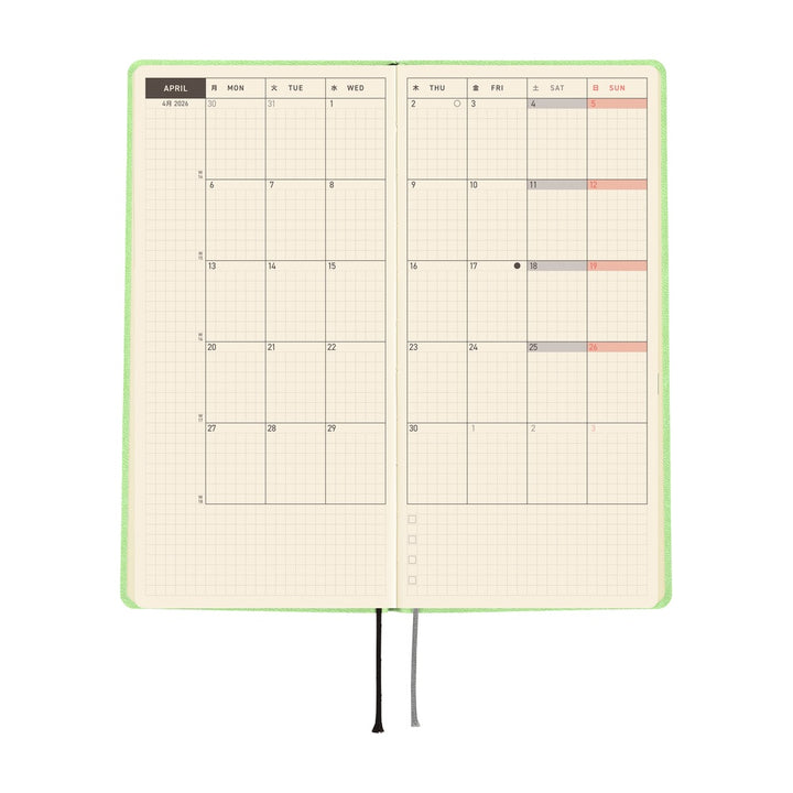 Hobonichi Techo 2026 Weeks Planner | Smooth: Melon Sorbet | English