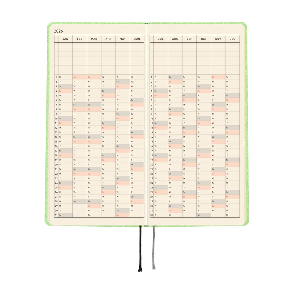 Hobonichi Techo 2026 Weeks Planner | Smooth: Melon Sorbet | English