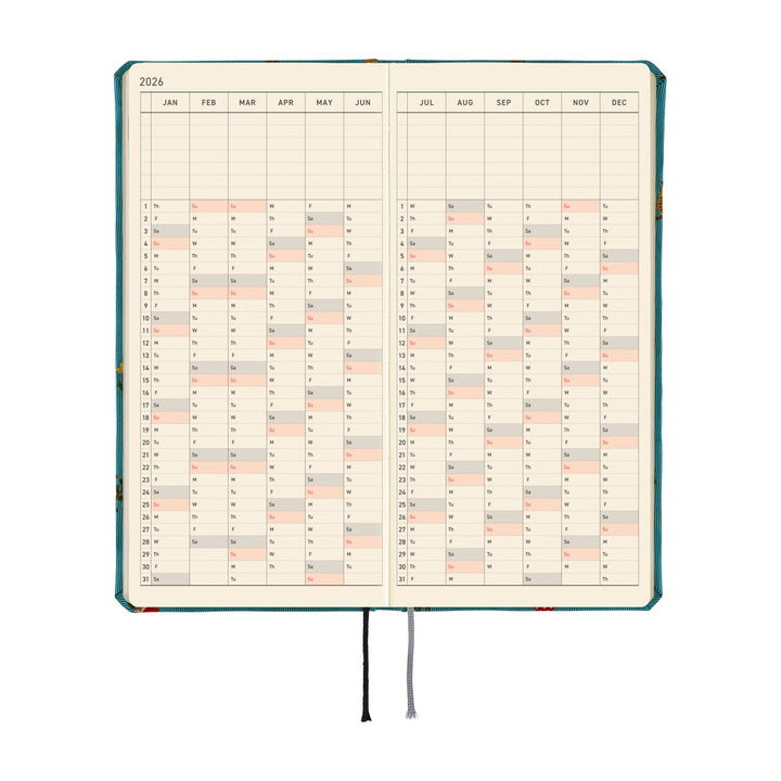 Hobonichi Techo 2026 APRIL Starts Week Planner | Bow & Tie: In the Forest | Japanese