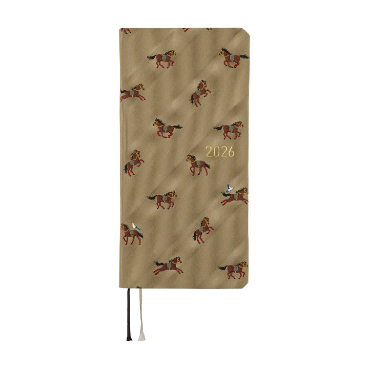 Hobonichi Techo 2026 Weeks Planner | Bow & Tie: Galloping Horses | English