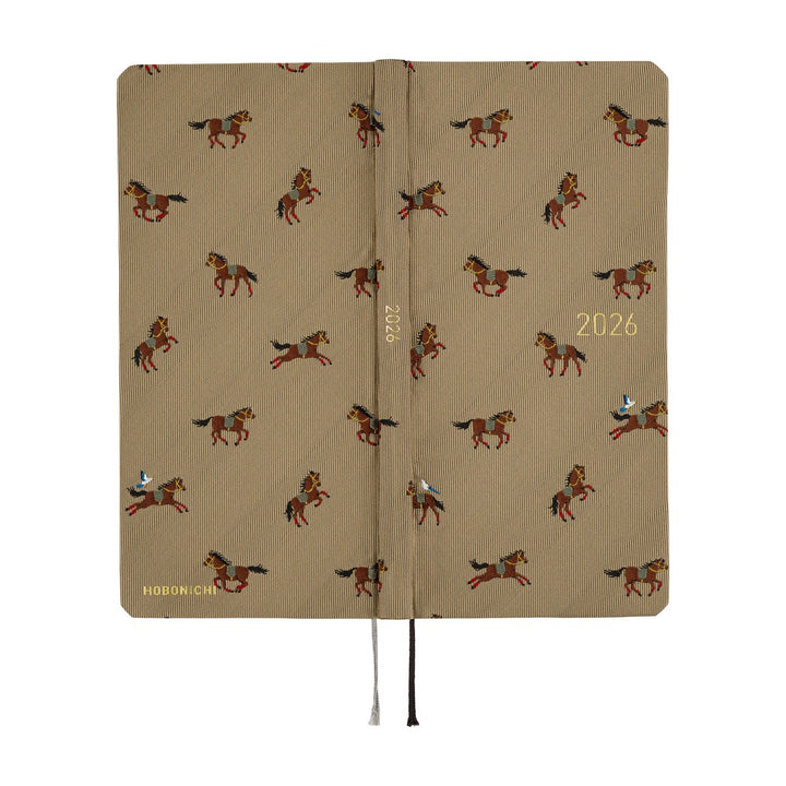 Hobonichi Techo 2026 Weeks Planner | Bow & Tie: Galloping Horses | English