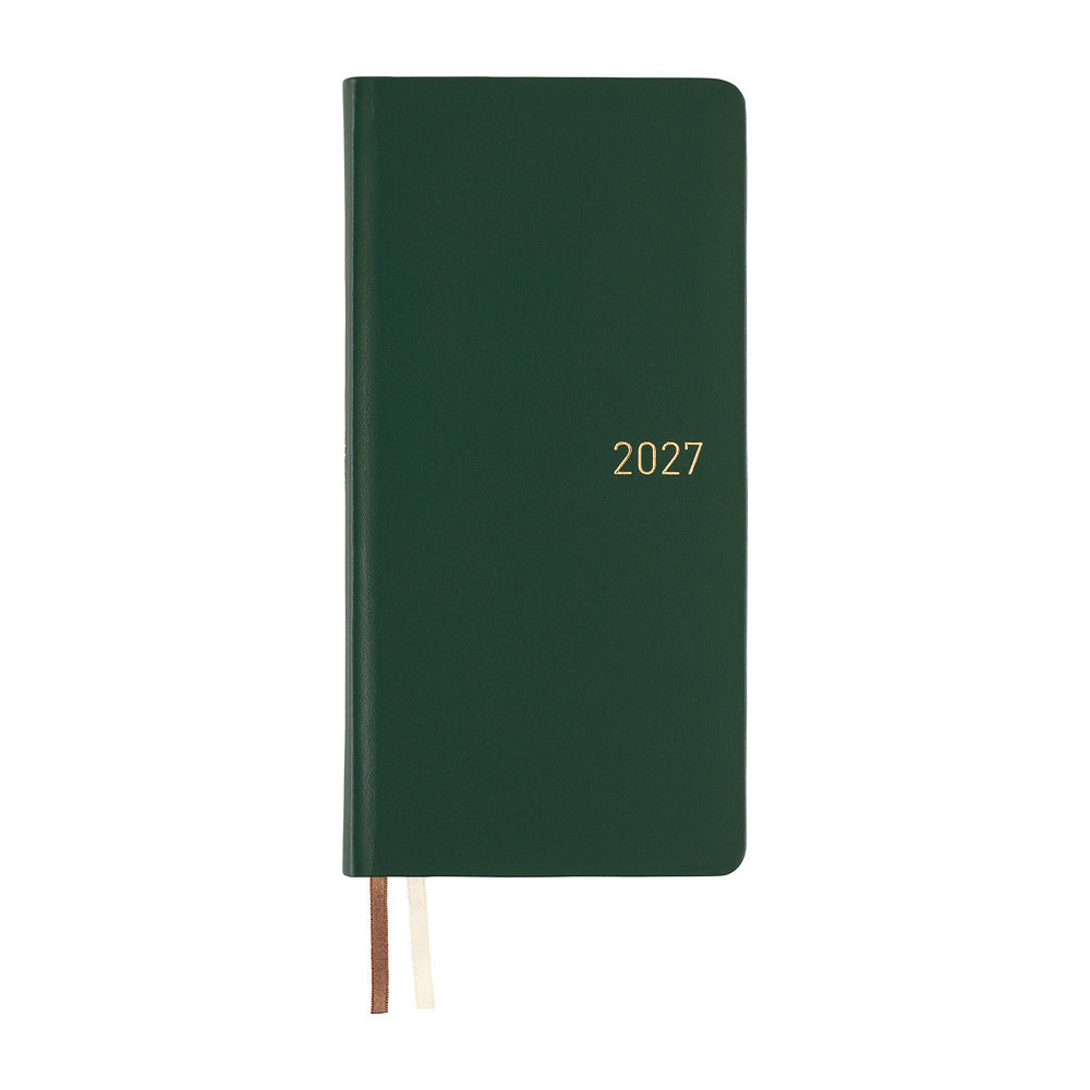 Hobonichi Techo 2027 Weeks Planner | Leather: Forest Green | English