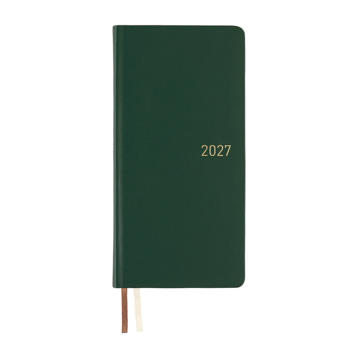 Hobonichi Techo 2027 Weeks Planner | Leather: Forest Green | English
