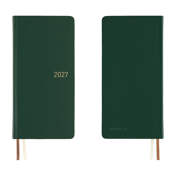 Hobonichi Techo 2027 Weeks Planner | Leather: Forest Green | English