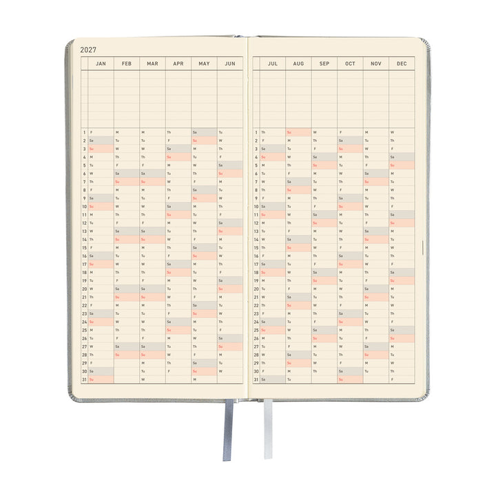 Hobonichi Techo 2027 Weeks Planner | Leather: Noble Silver | English