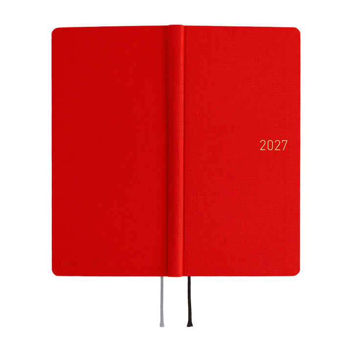 Hobonichi Techo 2027 Weeks Planner | Colors: Poppy Red | English