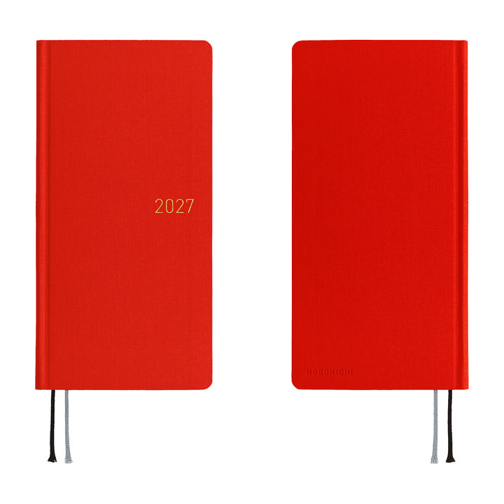 Hobonichi Techo 2027 Weeks Planner | Colors: Poppy Red | English