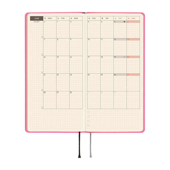 Hobonichi Techo 2027 Weeks Planner | Colors: Pink Sapphire | English