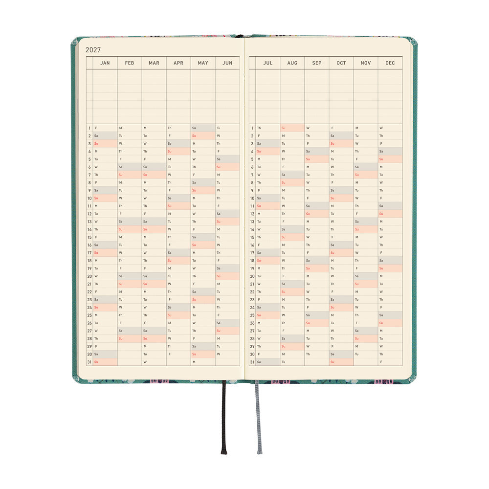 Hobonichi Techo 2027 Weeks Planner | Yumi Kitagishi: White Cat Wallpaper | English