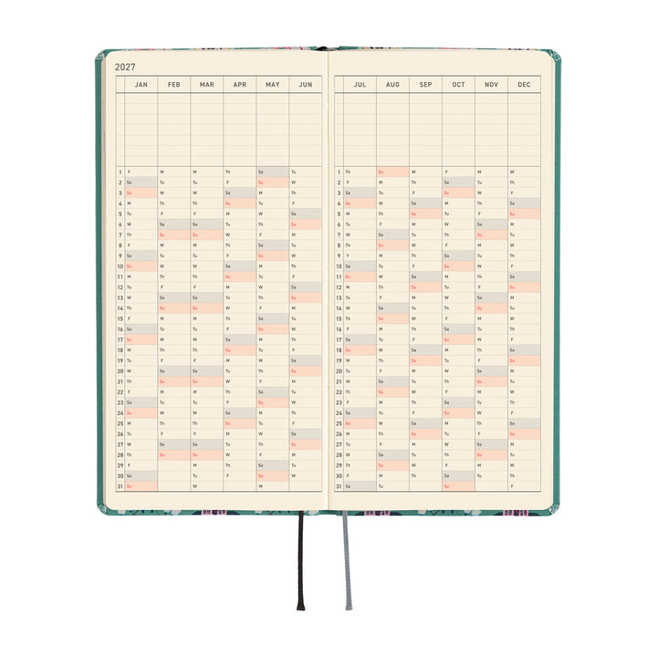 Hobonichi Techo 2027 Weeks Planner | Yumi Kitagishi: White Cat Wallpaper | English