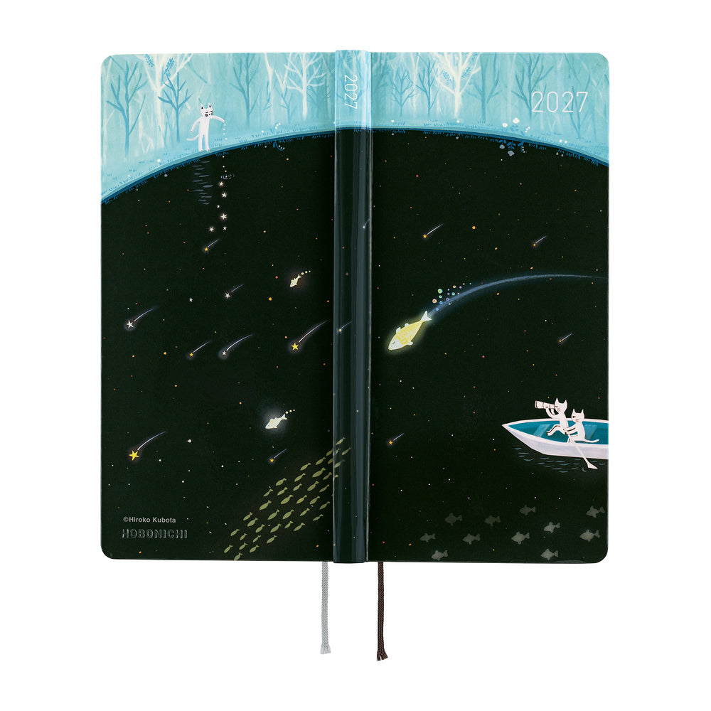 Hobonichi Techo 2027 Weeks Planner | Hiroko Kubota: Meteor Shower in the Light Blue Forest | English