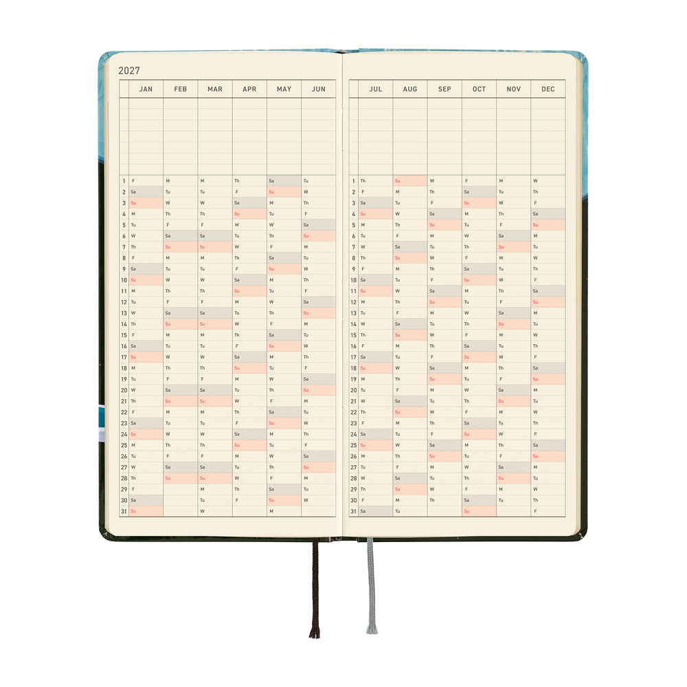 Hobonichi Techo 2027 Weeks Planner | Hiroko Kubota: Meteor Shower in the Light Blue Forest | English