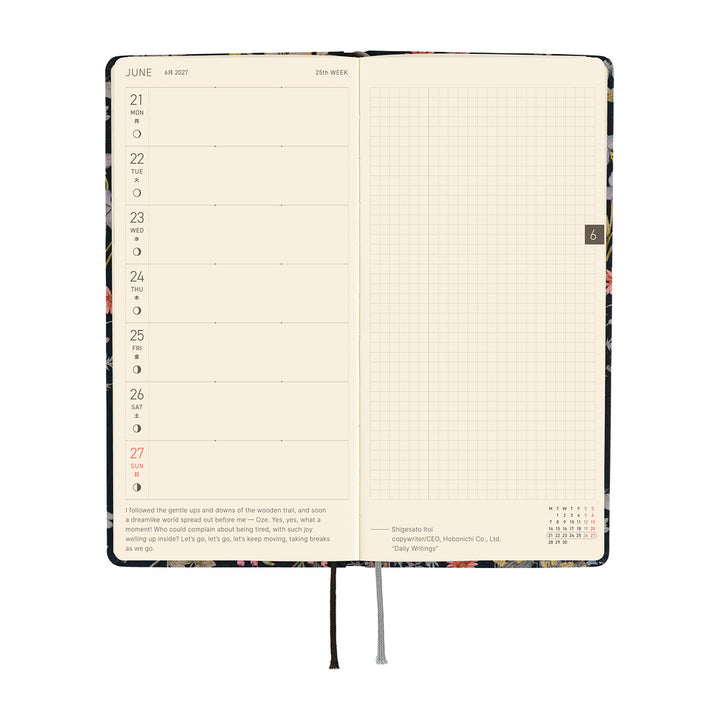 Hobonichi Techo 2027 Weeks Planner | Liberty Fabrics: Floral Remedy | English