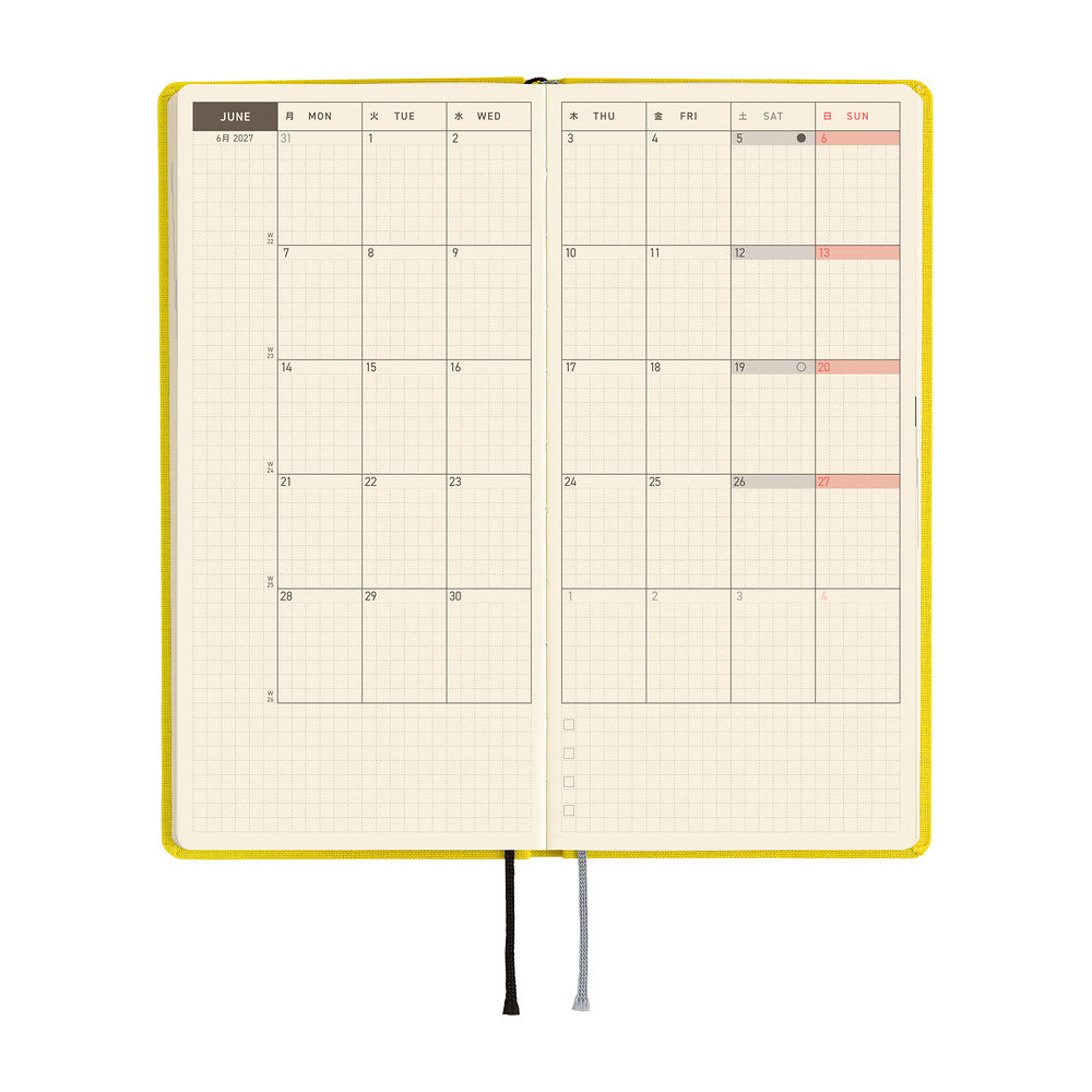 Hobonichi Techo 2027 Weeks MEGA Planner | Colors: Canaria Yellow | English