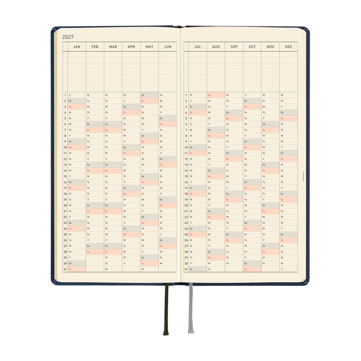 Hobonichi Techo 2027 Weeks MEGA Planner | Colors: Midnight Blue | English
