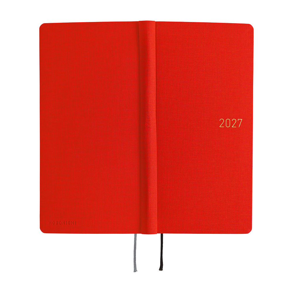 Hobonichi Techo 2027 Weeks MEGA Planner | Colors: Poppy Red | English