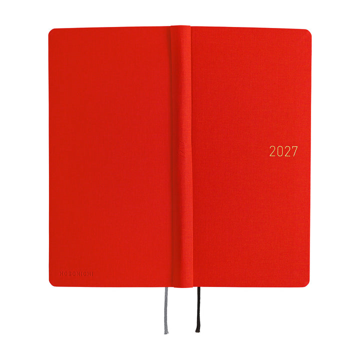 Hobonichi Techo 2027 Weeks MEGA Planner | Colors: Poppy Red | English