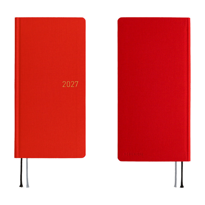 Hobonichi Techo 2027 Weeks MEGA Planner | Colors: Poppy Red | English