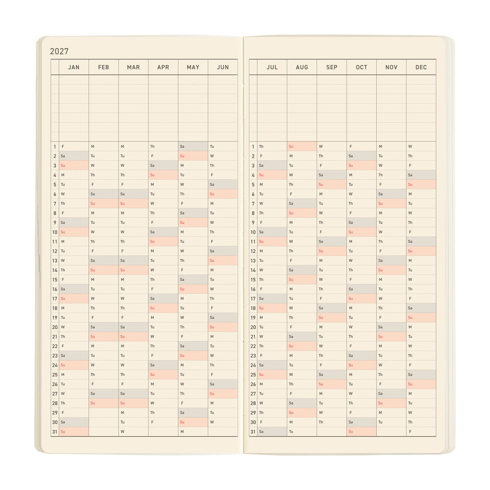 Hobonichi Techo 2027 Weeks MEGA Planner | Sneaker: Mandarin Orange | English