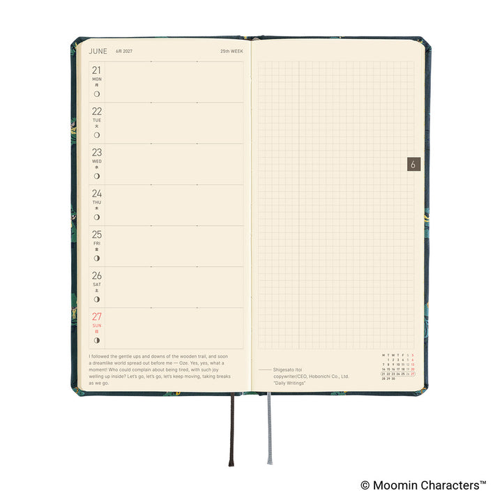 Hobonichi Techo 2027 Weeks Planner | Moomin: A Day in the Life of Snufkin | English