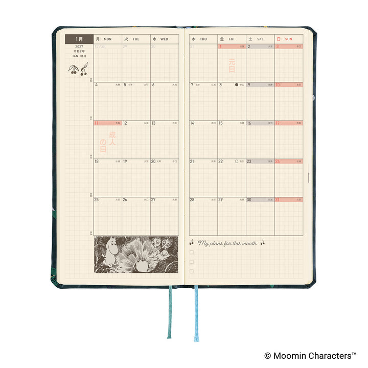 Hobonichi Techo 2027 Weeks Planner | Moomin: A Day in the Life of Snufkin | Japanese