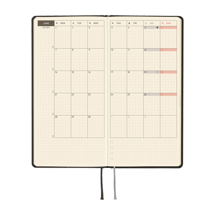 Hobonichi Techo 2027 Weeks Planner | Paper Series: Black Argyle | English