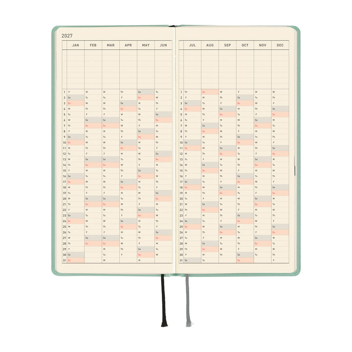 Hobonichi Techo 2027 Weeks Planner | Paper Series: Frosty Jade | English