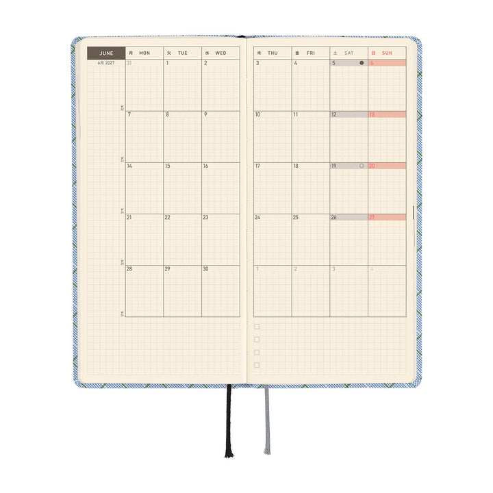Hobonichi Techo 2027 Weeks Planner | Shirt Fabric: Graph Plaid | English