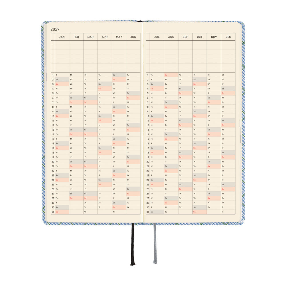 Hobonichi Techo 2027 Weeks Planner | Shirt Fabric: Graph Plaid | English