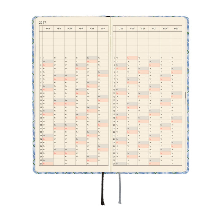 Hobonichi Techo 2027 Weeks Planner | Shirt Fabric: Graph Plaid | English