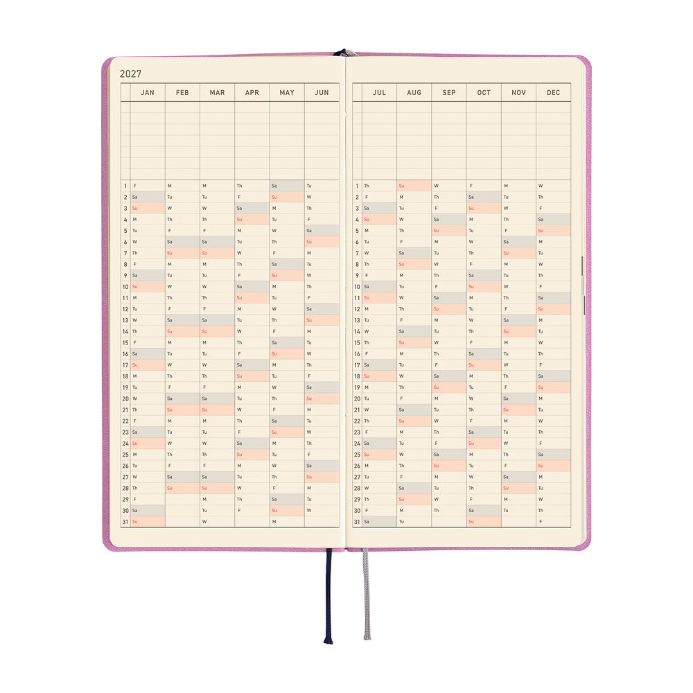 Hobonichi Techo 2027 Weeks Planner | Smooth: Lavender Milk | English