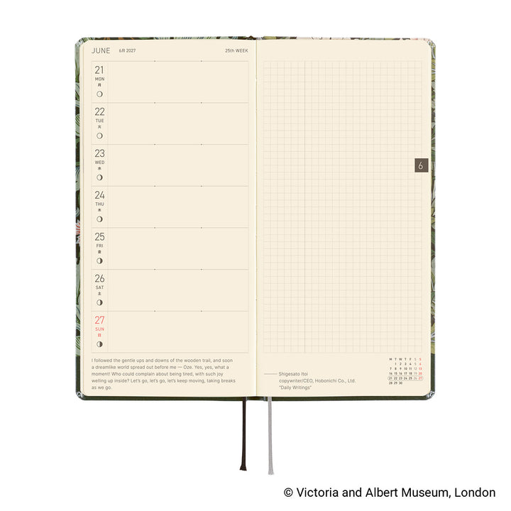 Hobonichi Techo 2027 Weeks Planner | V&A Series: Leicester | English
