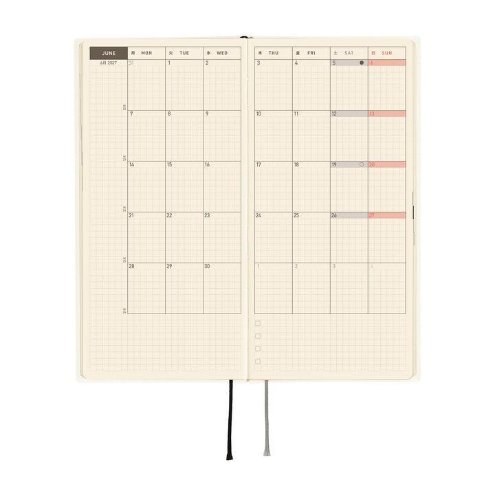Hobonichi Techo 2027 Weeks Planner | White Line: Ivory | English